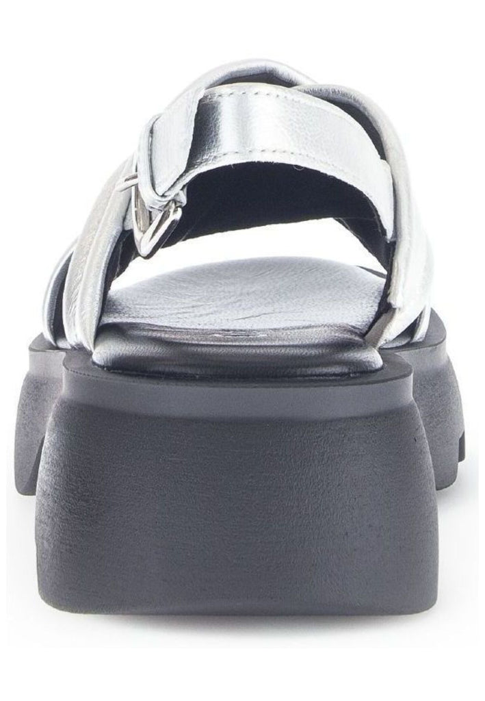 Gabor Comfort Sandalen Leder Silber