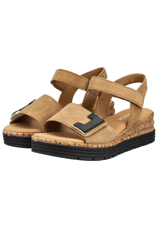 Gabor Comfort Sandalen Leder Silber