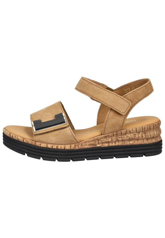 Gabor Comfort Sandalen Leder Silber
