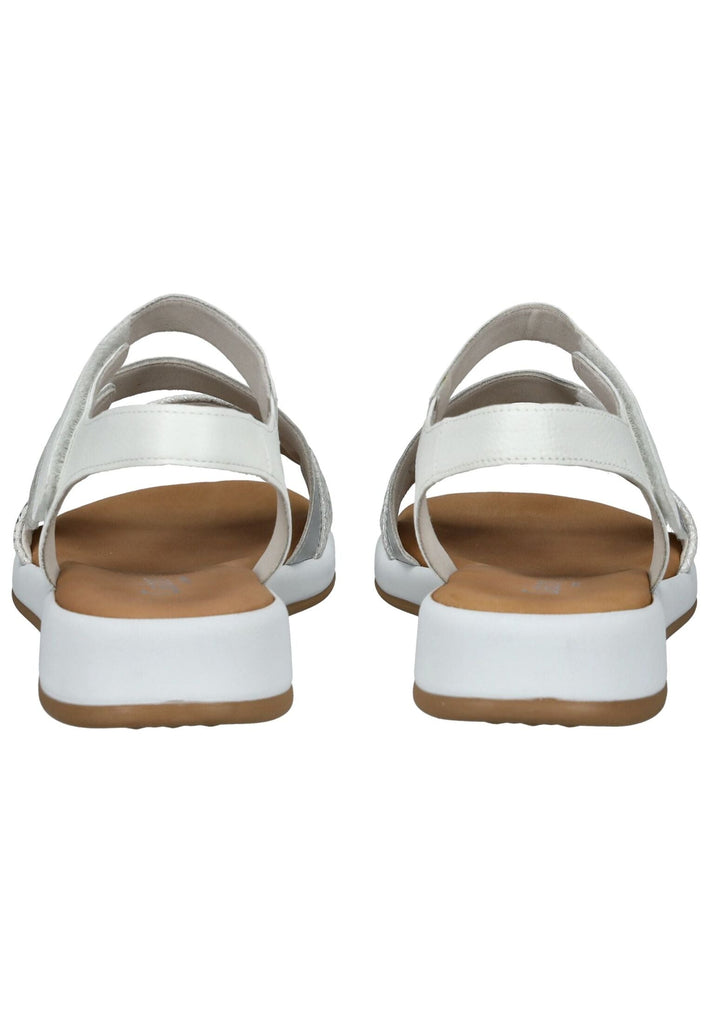 Gabor Comfort Sandalen Leder Weiß/Silber