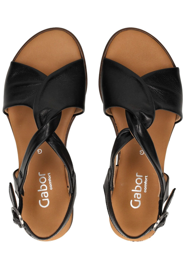 Gabor Comfort Sandalen Nappaleder Schwarz