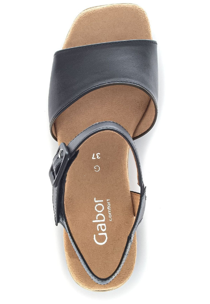 Gabor Comfort Sandalen Nappaleder Schwarz