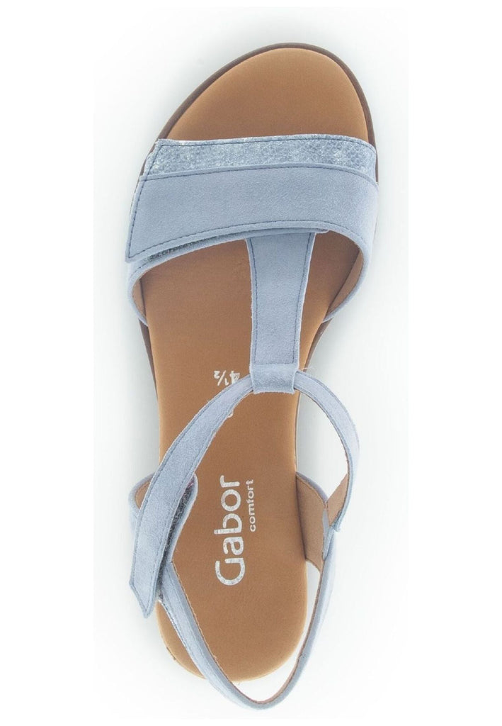 Gabor Comfort Sandalen Veloursleder Azur