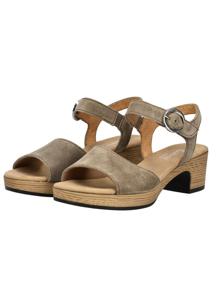 Gabor Comfort Sandalen Veloursleder Beige