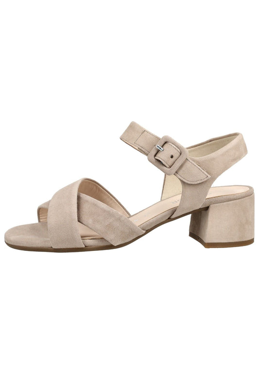 Gabor Comfort Sandalen Veloursleder Beige