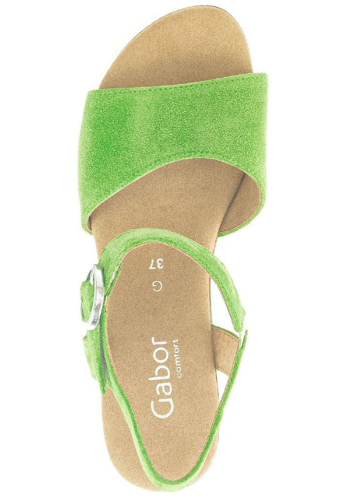 Gabor Comfort Sandalen Veloursleder Green