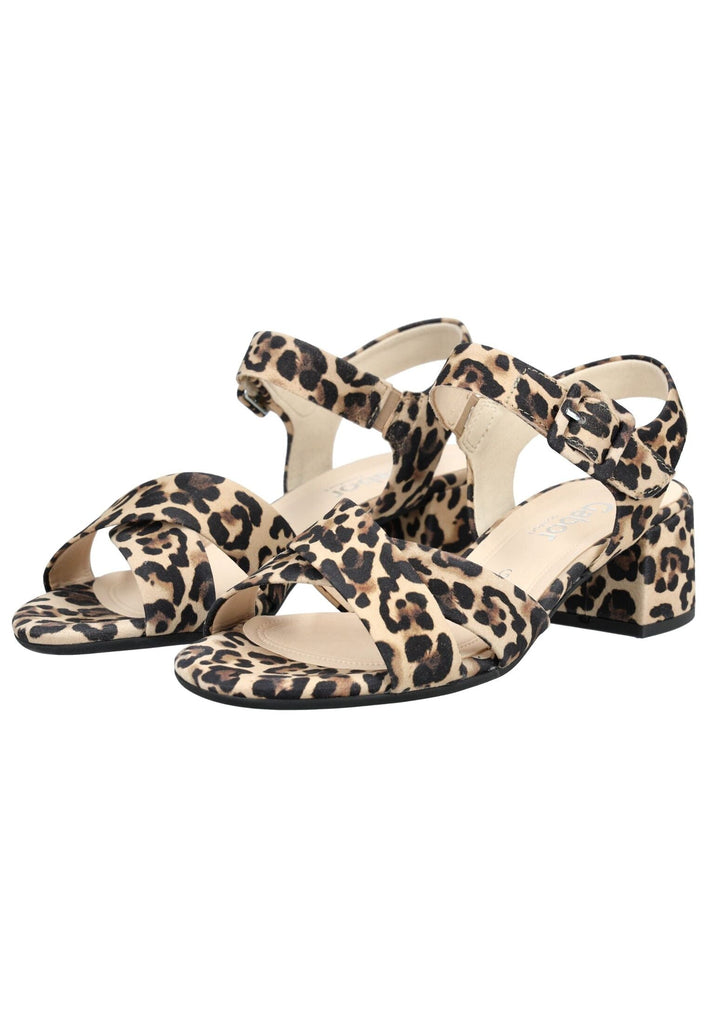 Gabor Comfort Sandalen Veloursleder Leopard