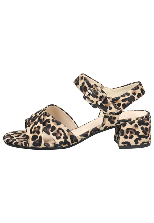 Gabor Comfort Sandalen Veloursleder Leopard