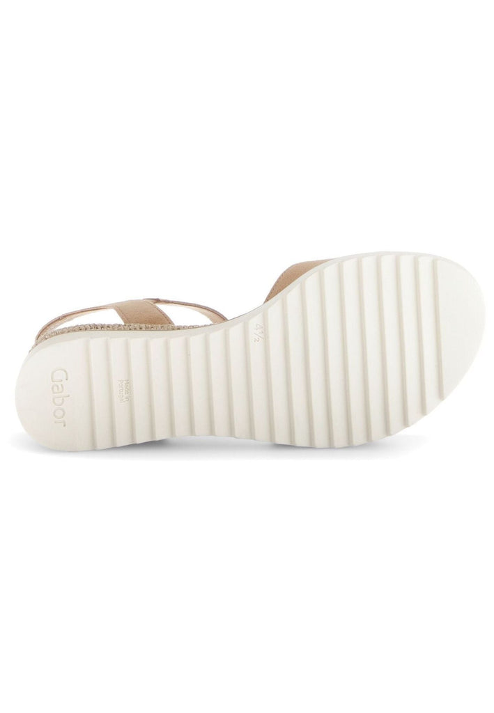 Gabor Comfort Sandalen Veloursleder Sand