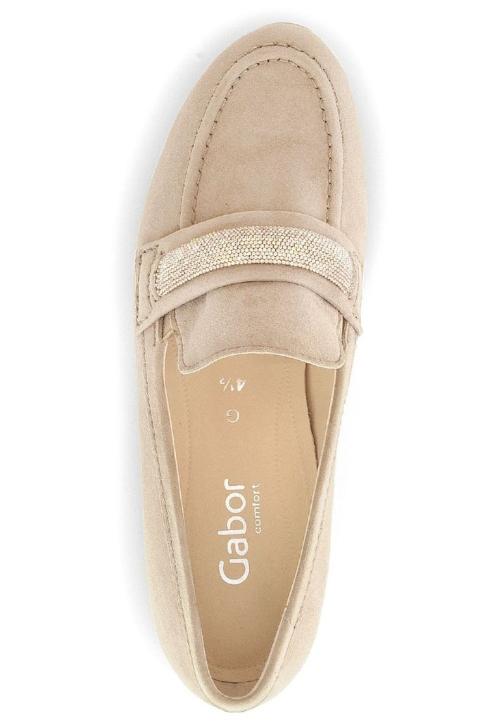 Gabor Comfort Slipper Veloursleder Sand