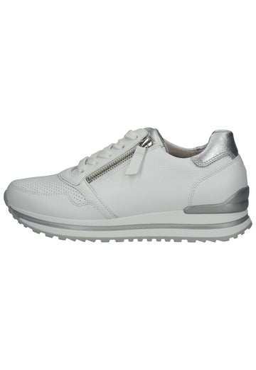 Sneaker Gabor Comfort Sneaker Leder Weiß/Silber