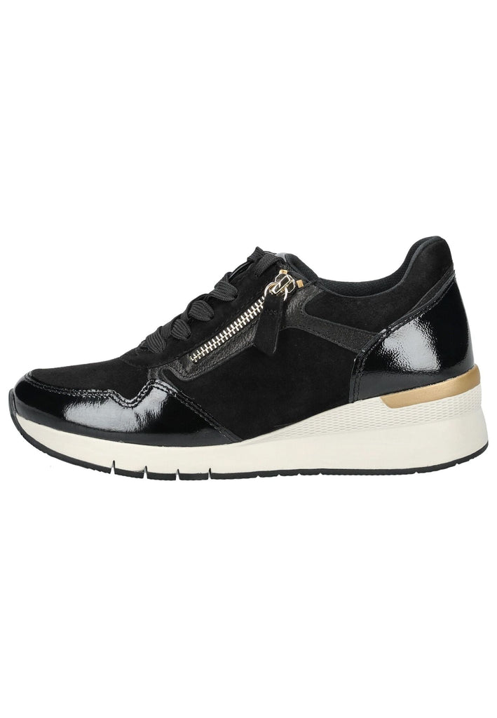 Sneaker Gabor Comfort Sneaker Veloursleder/Textil Schwarz