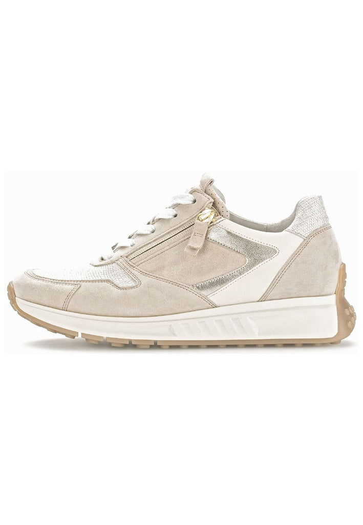 Gabor Comfort Sneaker Leder Beige/Weiß