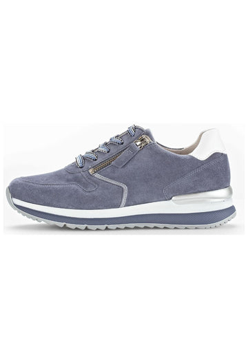 Gabor Comfort Sneaker Leder Blau/Weiß