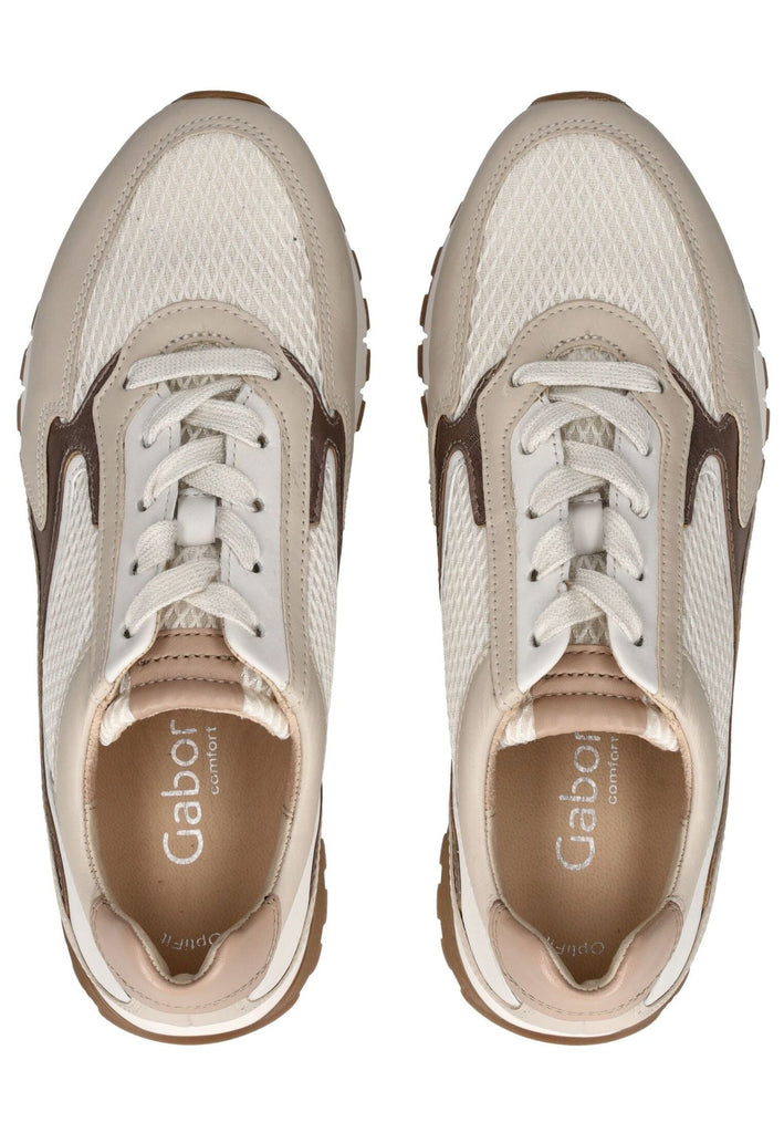 Gabor Comfort Sneaker Leder/Synthetik Weiß/Beige