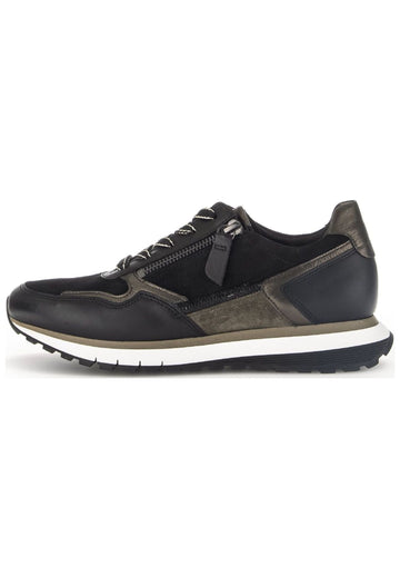 Gabor Comfort Sneaker Leder/Textil Schwarz/Braun