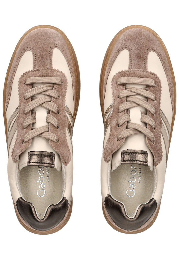 Gabor Comfort Sneaker Leder Weiß/Beige