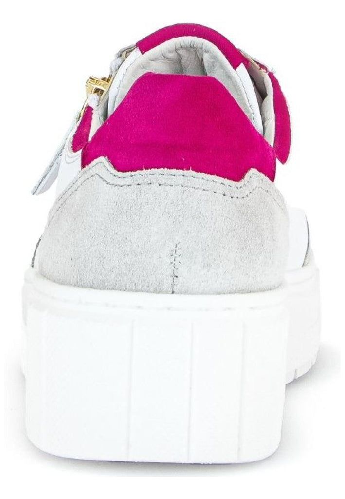Gabor Comfort Sneaker Leder Weiß/Pink