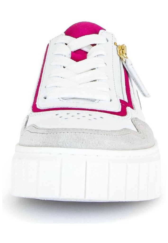 Gabor Comfort Sneaker Leder Weiß/Pink