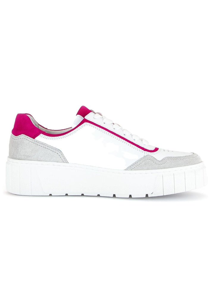 Gabor Comfort Sneaker Leder Weiß/Pink
