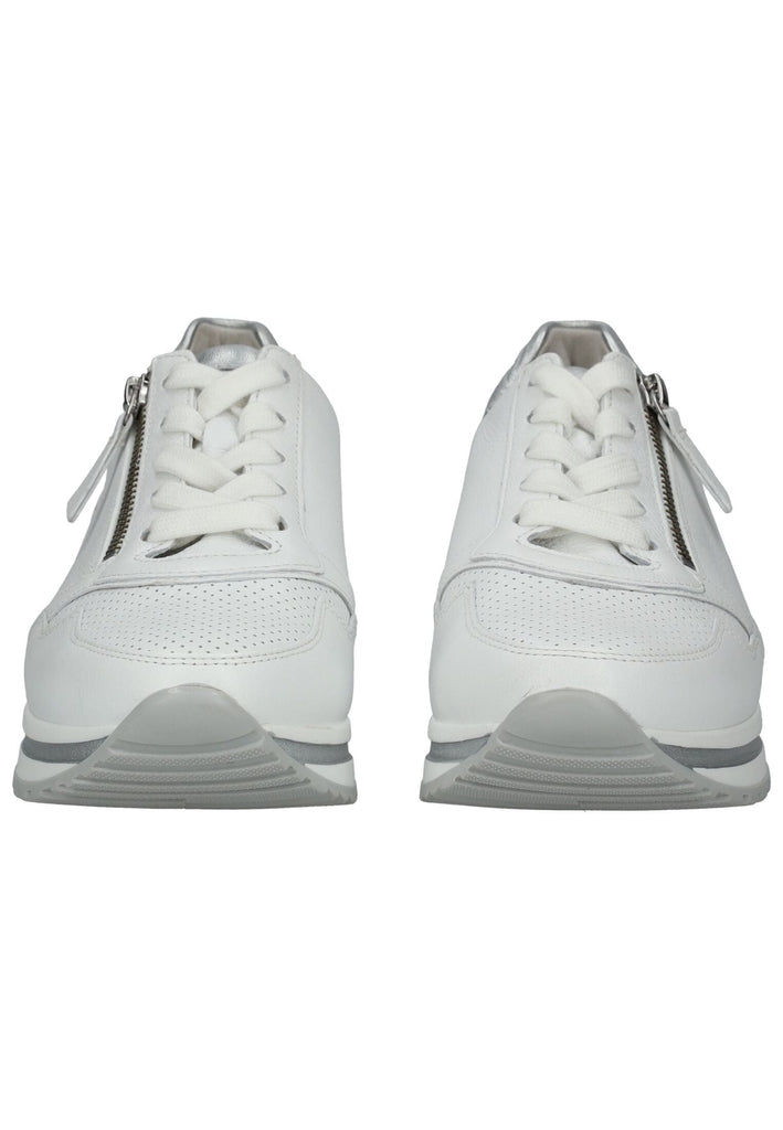 Gabor Comfort Sneaker Leder Weiß/Silber
