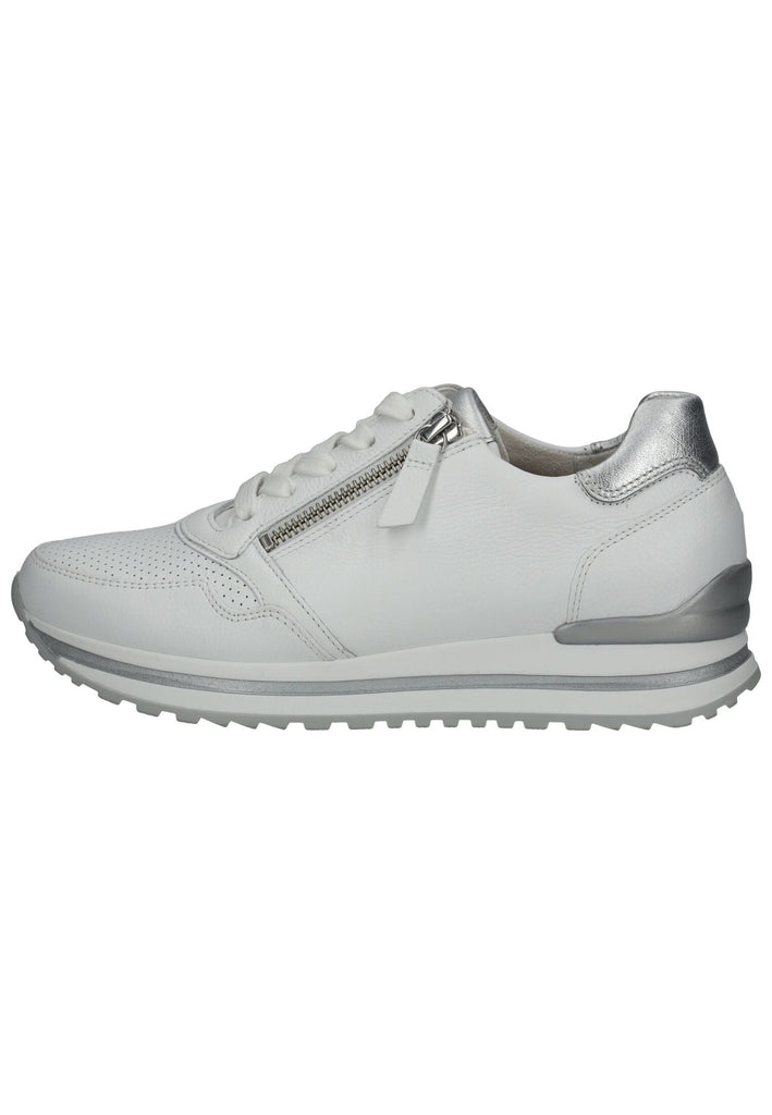 Gabor Comfort Sneaker Leder Weiß/Silber