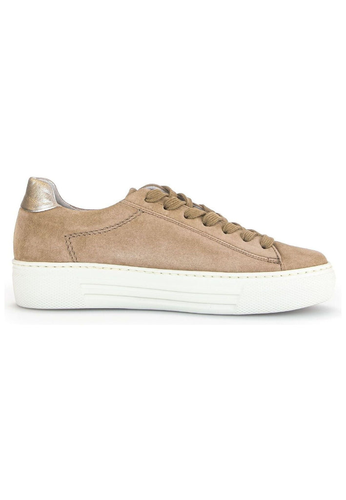 Gabor Comfort Sneaker Veloursleder Sand