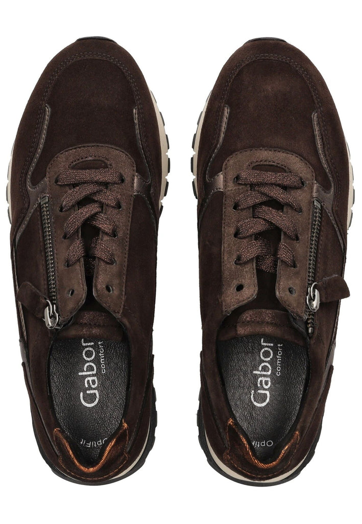 Gabor Comfort Sneaker Veloursleder/Textil Braun/Orange