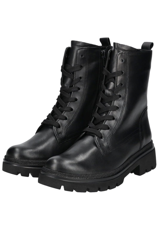 Gabor Comfort Stiefelette Glattleder Schwarz Warmfutter
