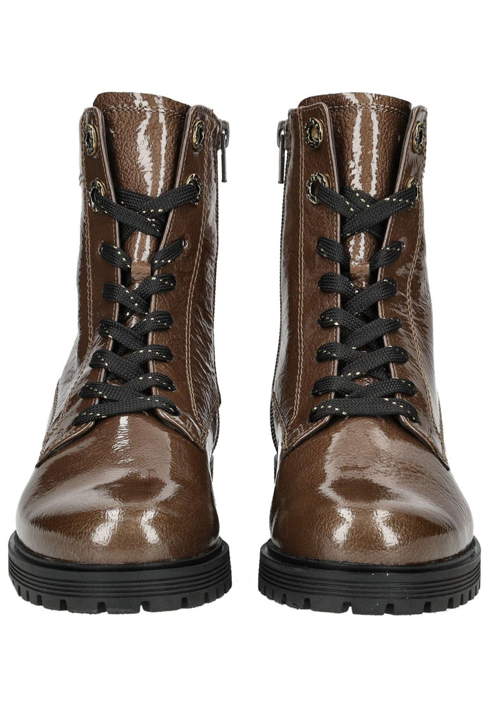 Gabor Comfort Stiefelette Leder Braun Lack