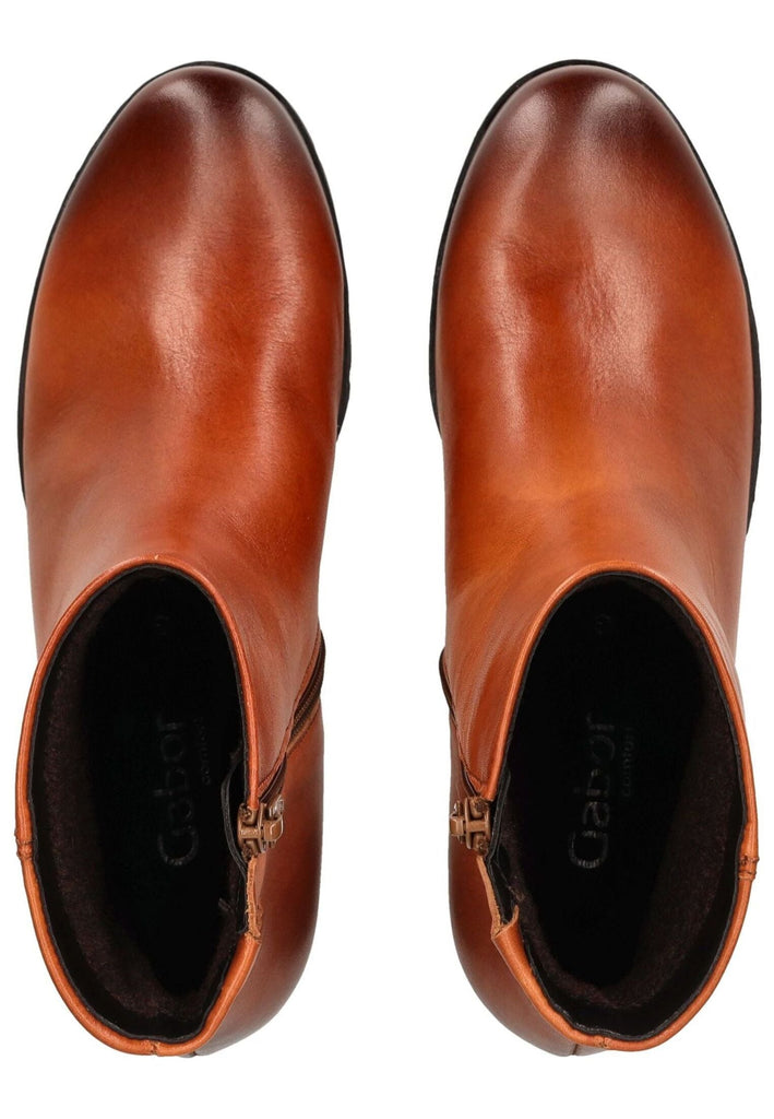 Gabor Comfort Stiefelette Leder Cognac