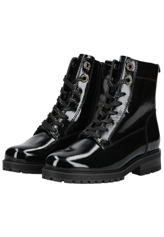 Gabor Comfort Stiefelette Leder Schwarz Lack