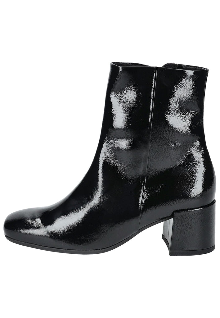 Gabor Comfort Stiefelette Leder Schwarz Lack Warmfutter