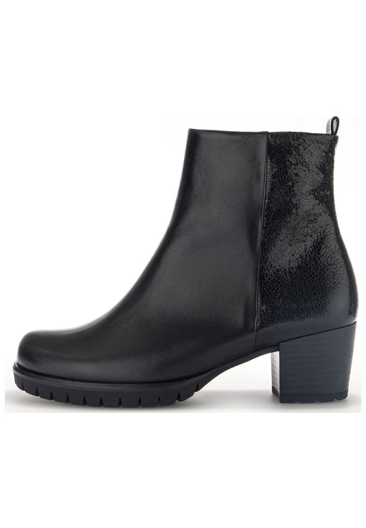 Gabor Comfort Stiefelette Leder/Textil Schwarz