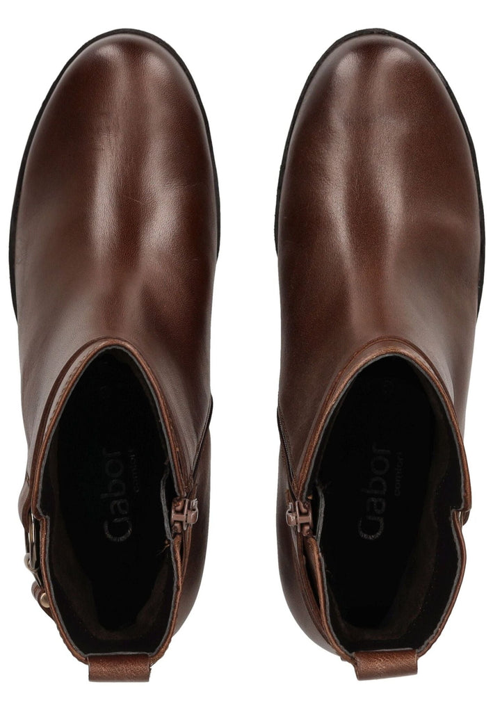 Gabor Comfort Stiefelette Nappaleder Mittelbraun Warmfutter