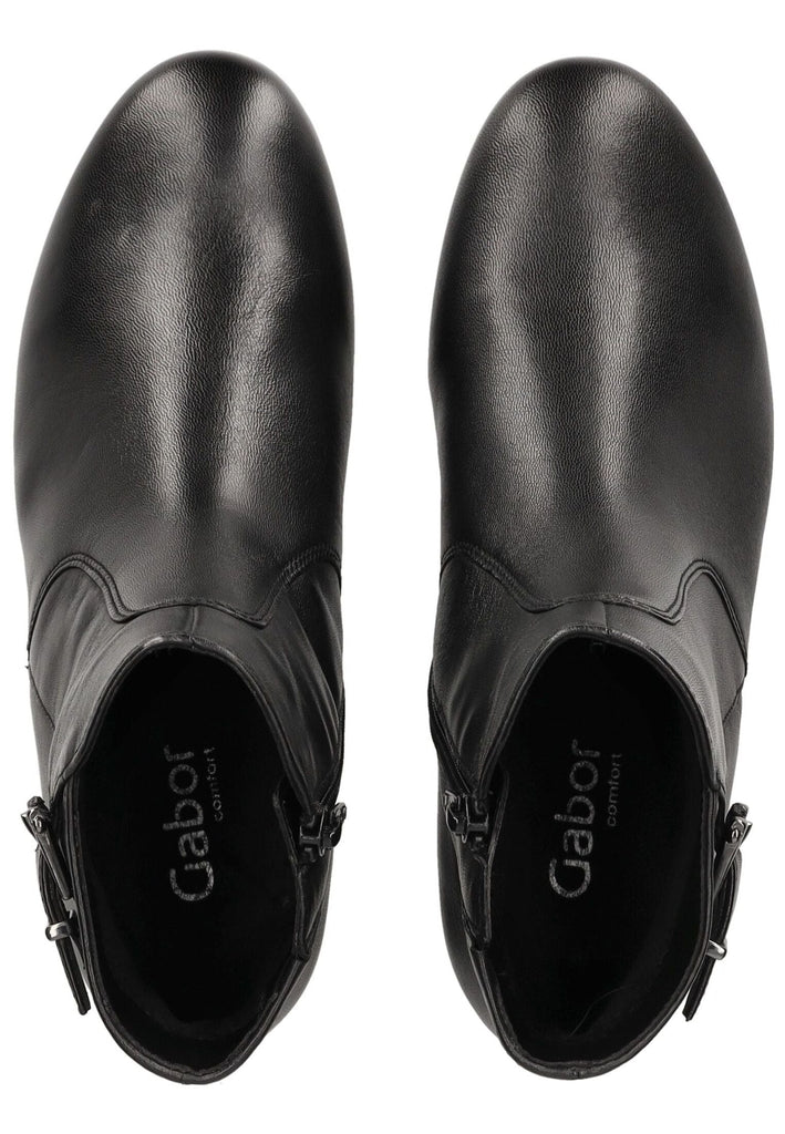 Gabor Comfort Stiefelette Nappaleder Schwarz Warmfutter