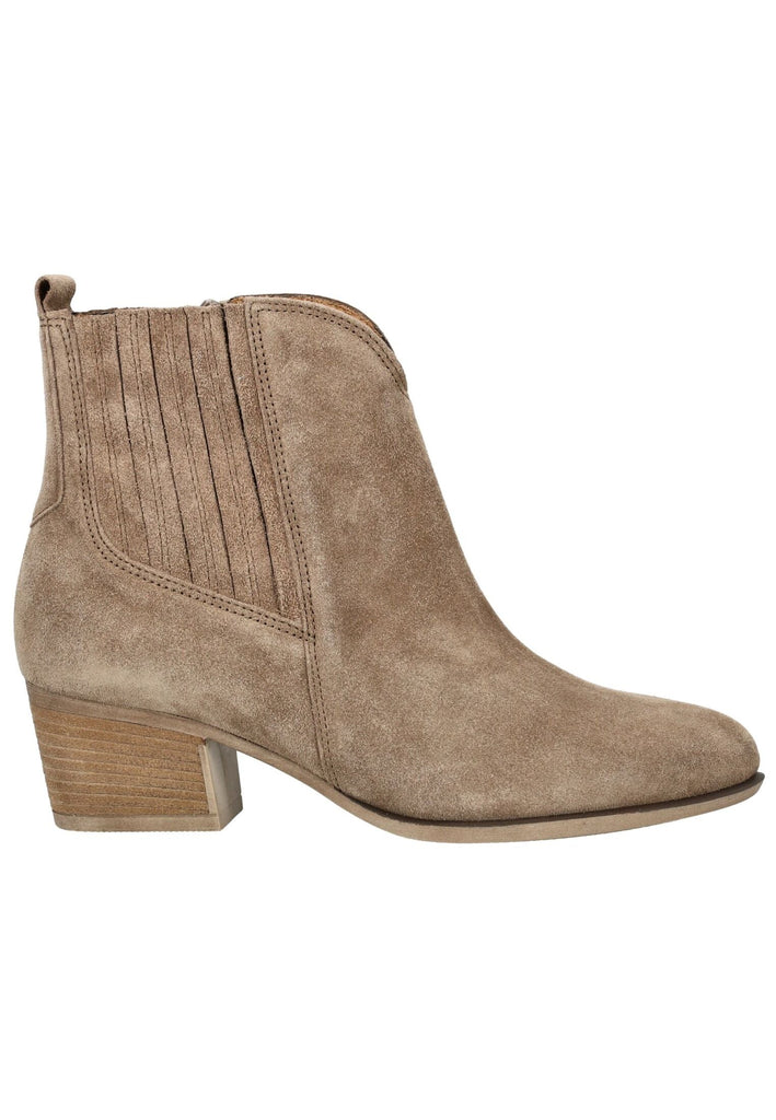 Gabor Comfort Stiefelette Veloursleder Beige