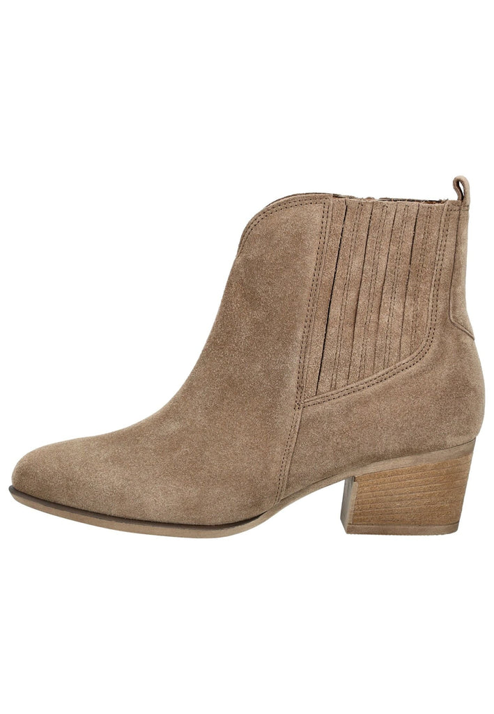 Gabor Comfort Stiefelette Veloursleder Beige