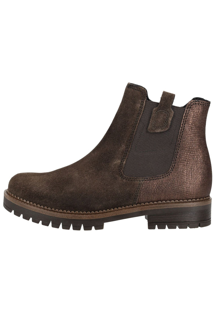 Gabor Comfort Stiefelette Veloursleder Braun