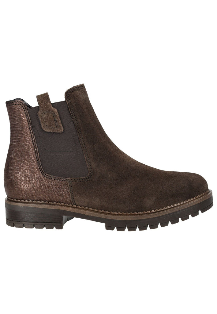 Gabor Comfort Stiefelette Veloursleder Braun