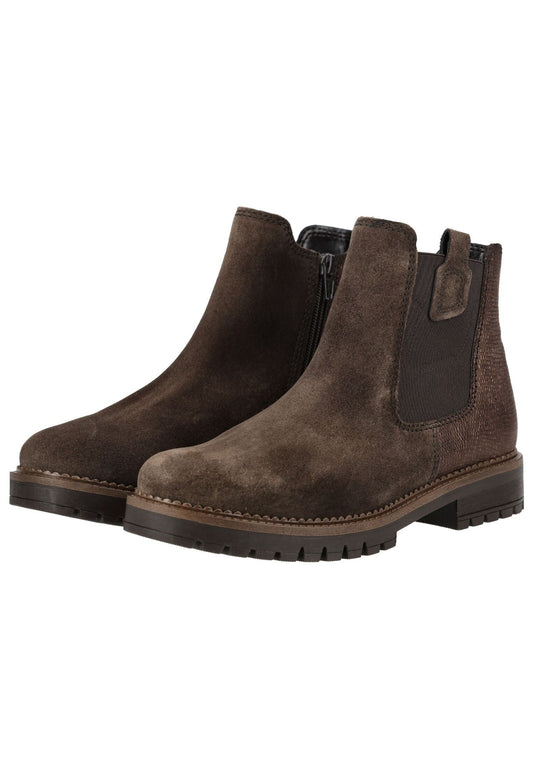 Gabor Comfort Stiefelette Veloursleder Braun