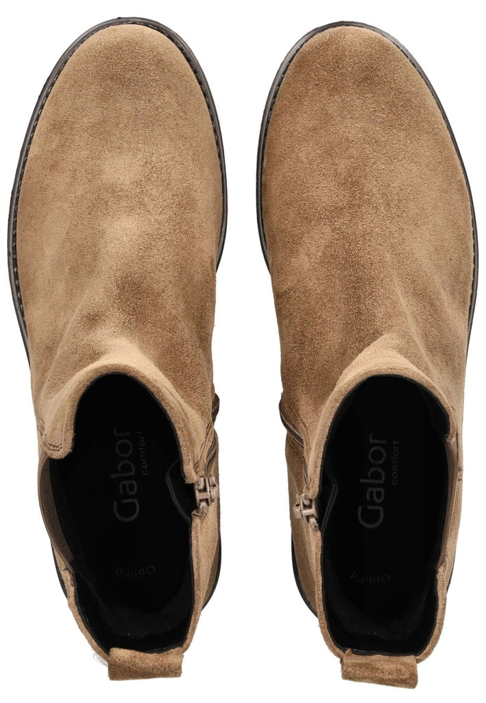 Gabor Comfort Stiefelette Veloursleder Braun/Grau
