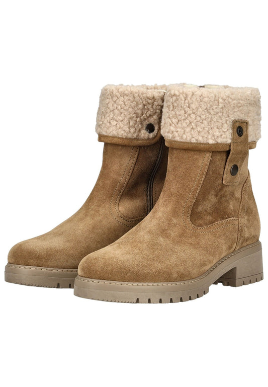 Gabor Comfort Stiefelette Veloursleder Braun Warmfutter