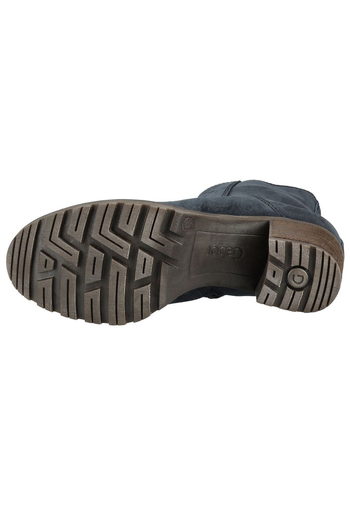 Gabor Comfort Stiefelette Veloursleder Dunkelblau Warmfutter