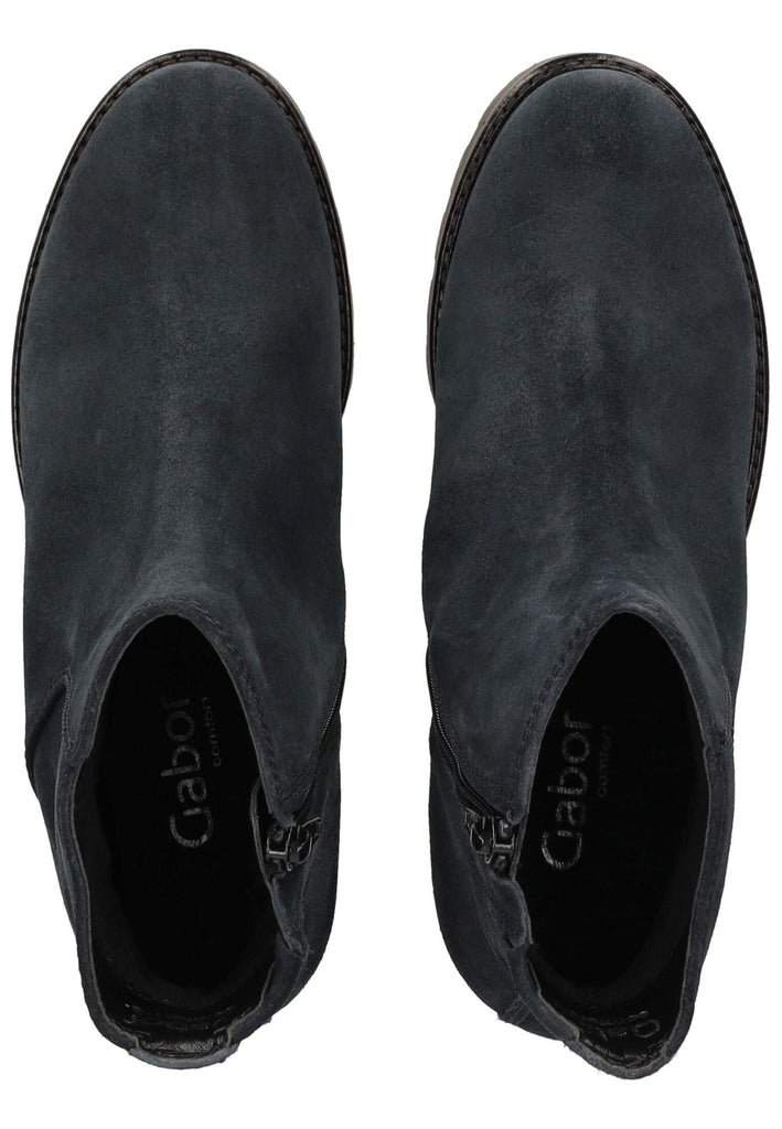Gabor Comfort Stiefelette Veloursleder Dunkelblau Warmfutter