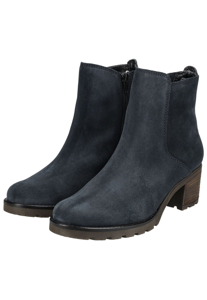 Gabor Comfort Stiefelette Veloursleder Dunkelblau Warmfutter