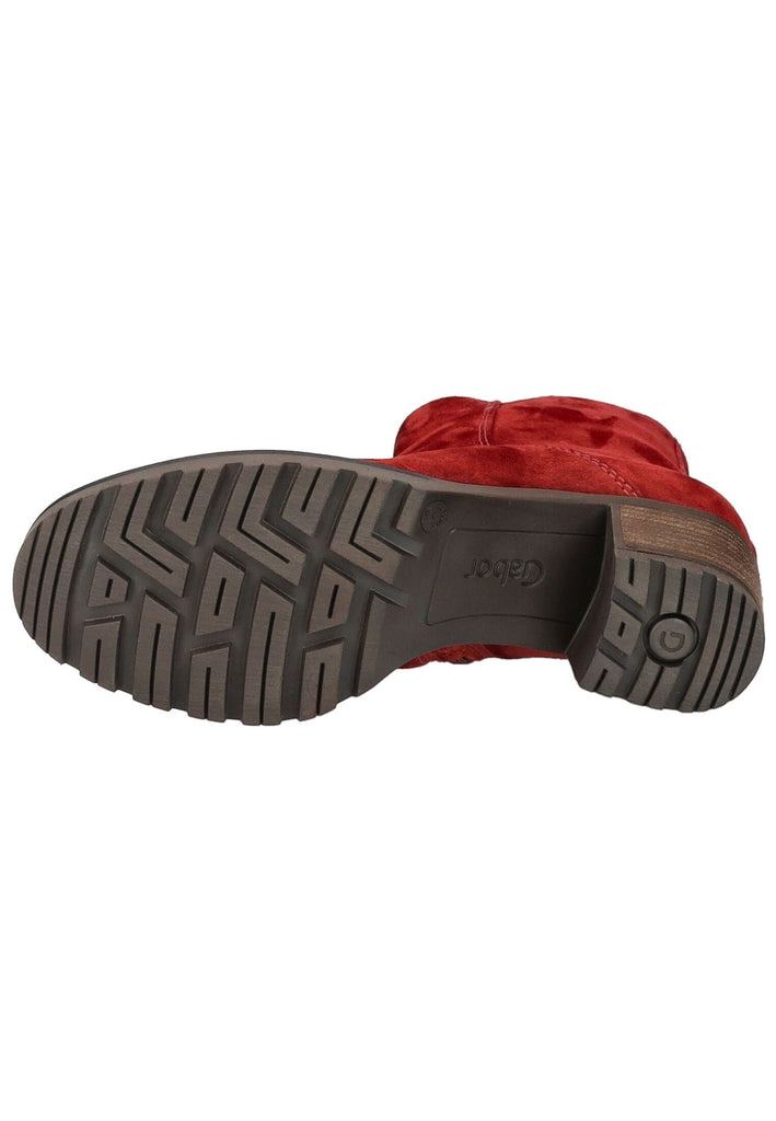 Gabor Comfort Stiefelette Veloursleder Dunkelrot Warmfutter