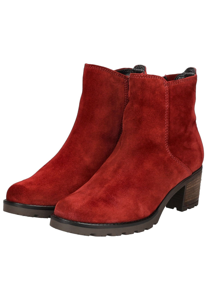 Gabor Comfort Stiefelette Veloursleder Dunkelrot Warmfutter