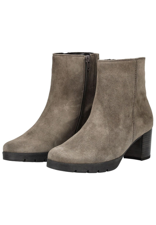 Gabor Comfort Stiefelette Veloursleder Grau