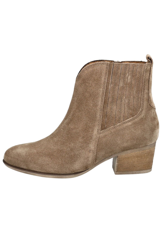 Gabor Comfort Stiefelette Veloursleder Hellbraun Warmfutter